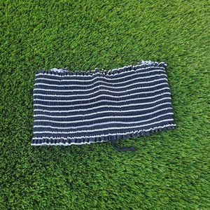 Black & White Strapless Bikini Top